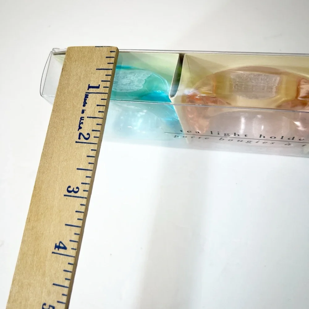 NEW! Pier 1 Imports Tea Light Candle Holders Set Of 3 Fun Pastel Pink Teal Green